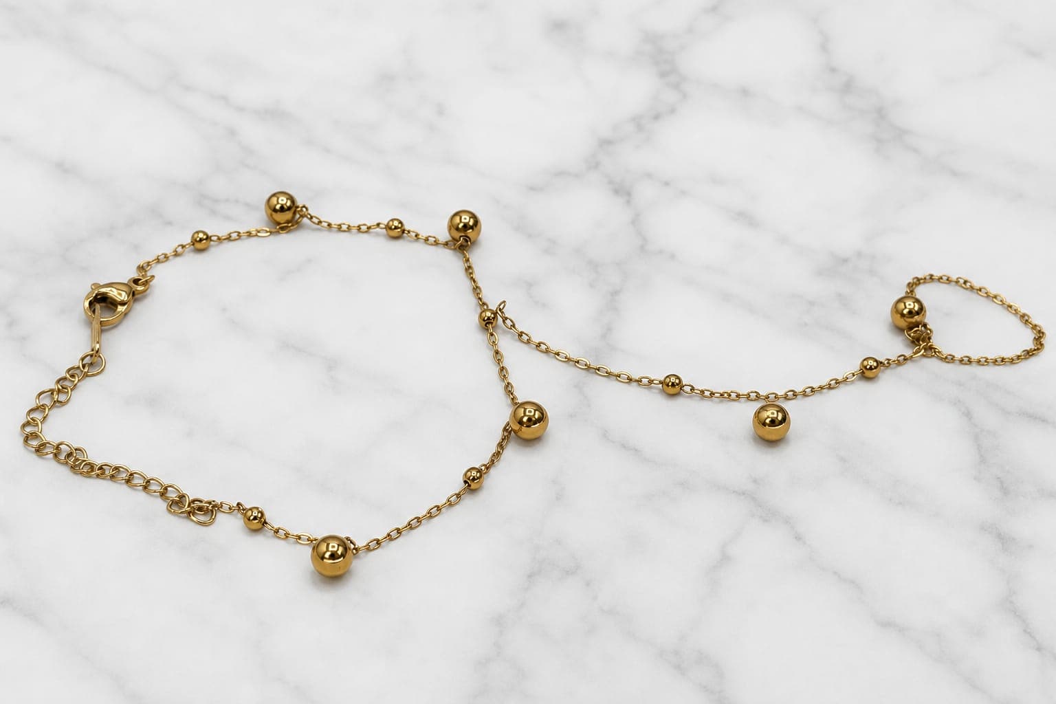 Gold Ball Handchain — photo 2