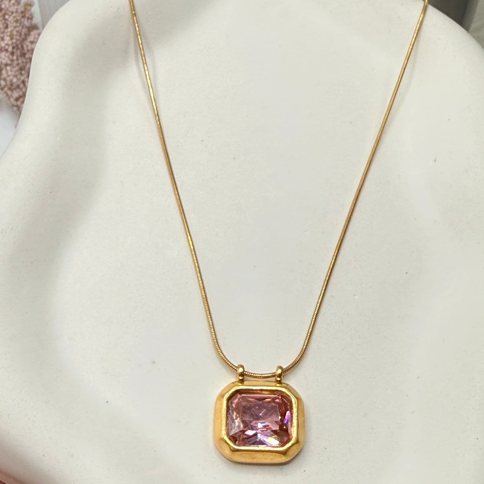 Pink Stone Necklace