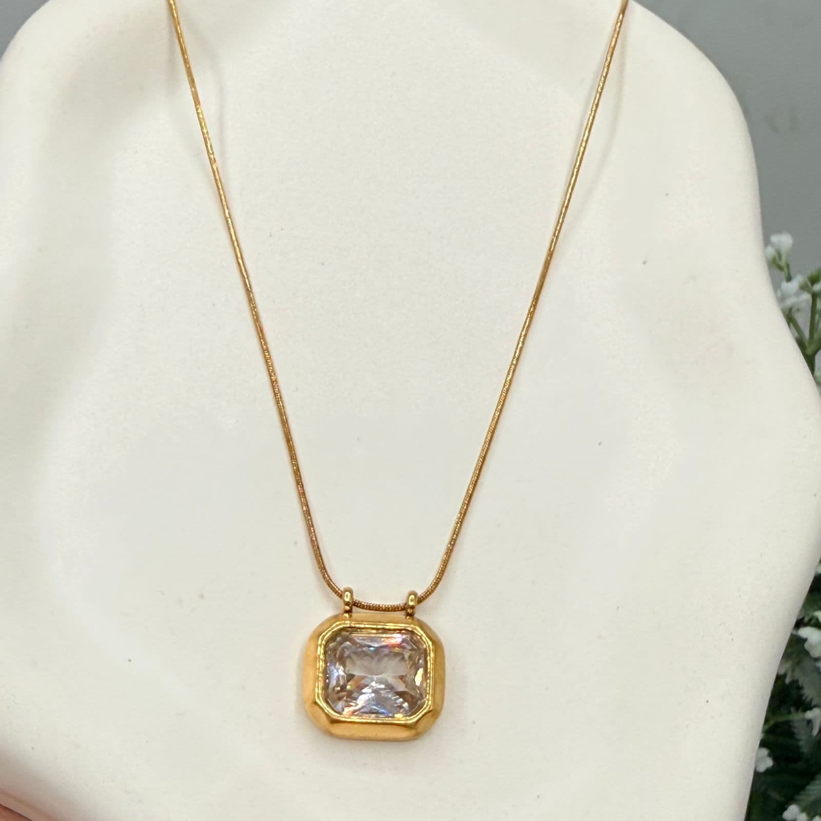 White Stone Necklace