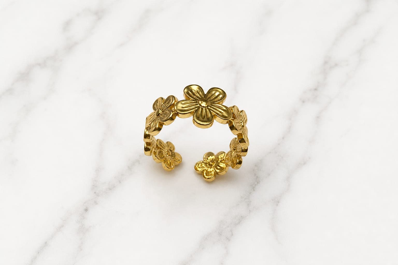 Adjustable Floral Ring (2) — photo 2